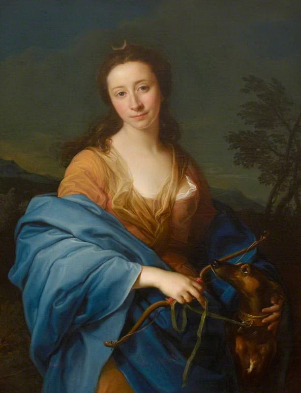 Sarah Lethieullier (1722 - 1788), Lady Fetherstonhaugh, nel ruolo di Diana, Batoni Pompeo